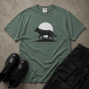 Endurance Wolf T-Shirt — Minimal Silhouette Graphic Tee