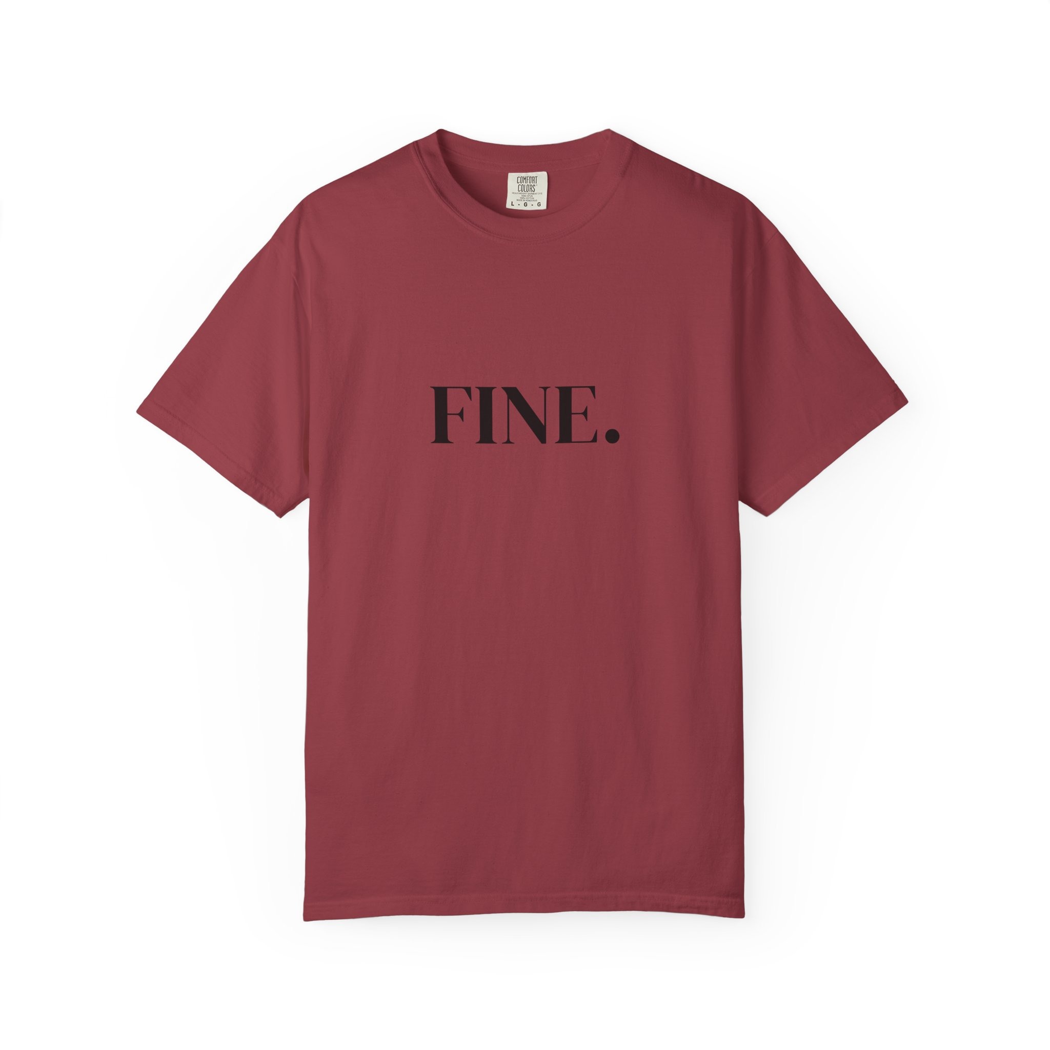FINE. Graphic Tee — Minimalist Black Text Cotton T-Shirt - Image 9