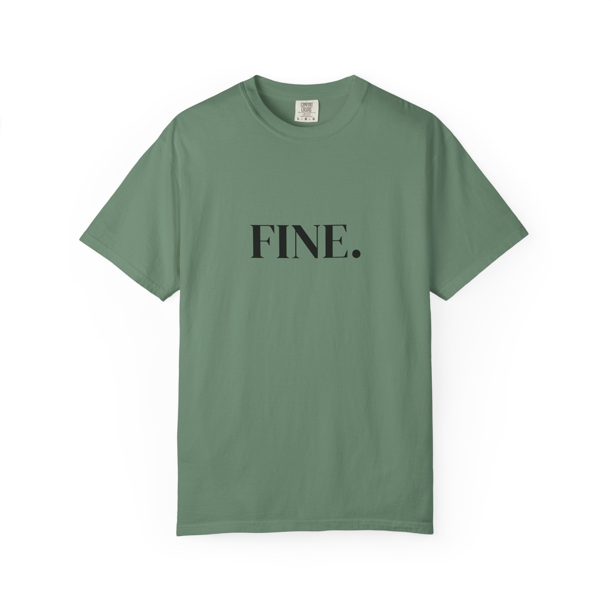 FINE. Graphic Tee — Minimalist Black Text Cotton T-Shirt - Image 5