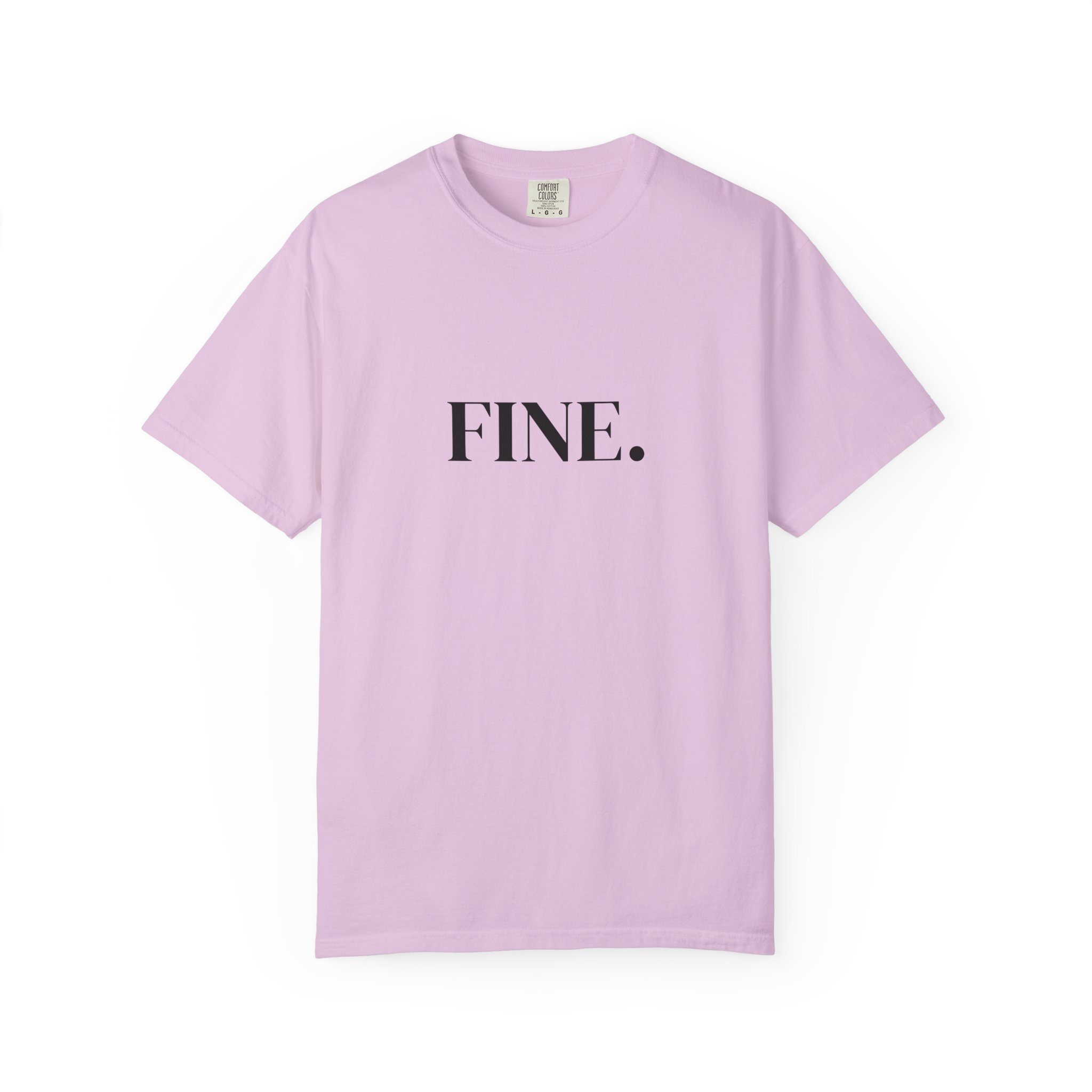 FINE. Graphic Tee — Minimalist Black Text Cotton T-Shirt - Image 7